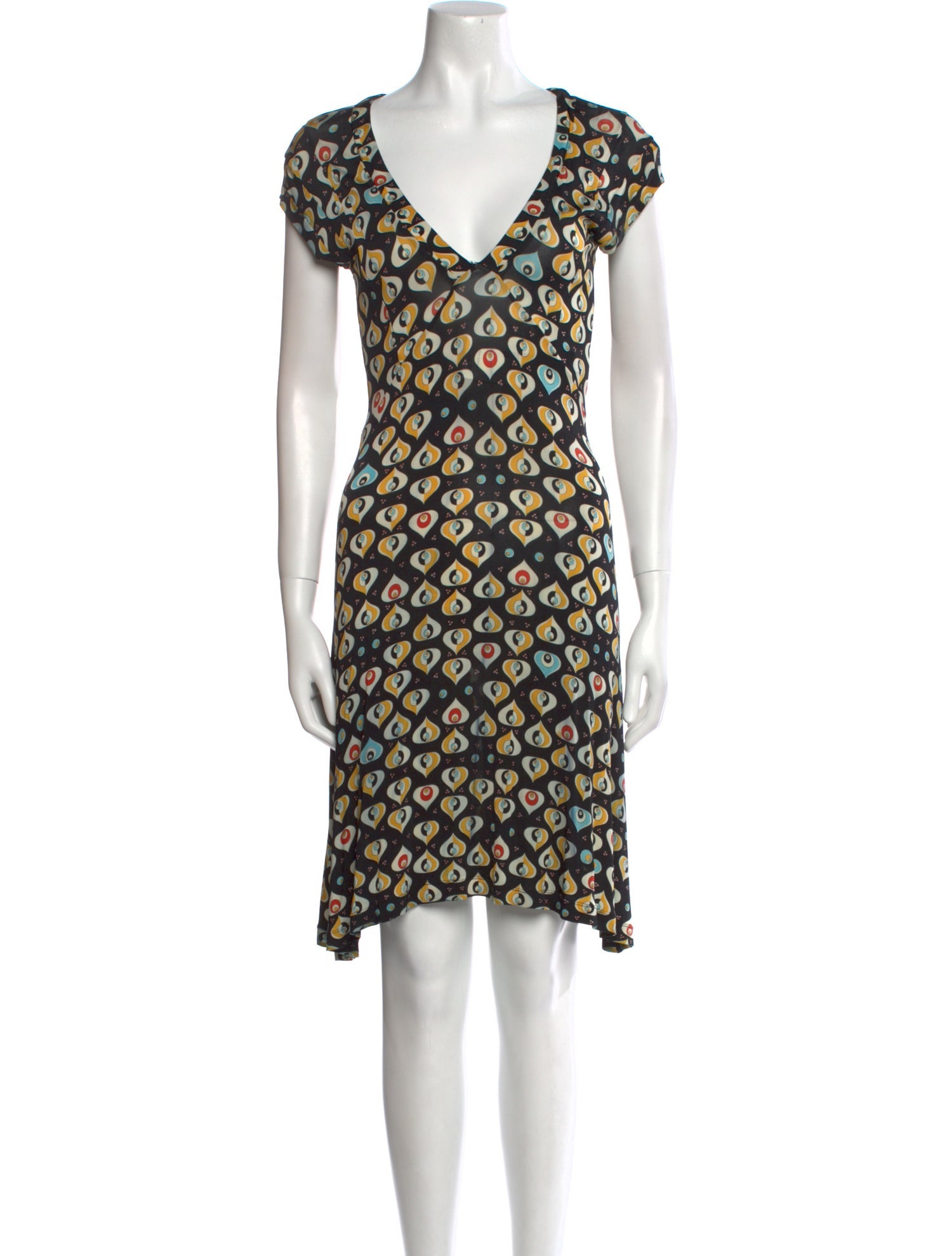 Pollini Printed Knee-Length Dress