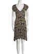Pollini Printed Knee-Length Dress