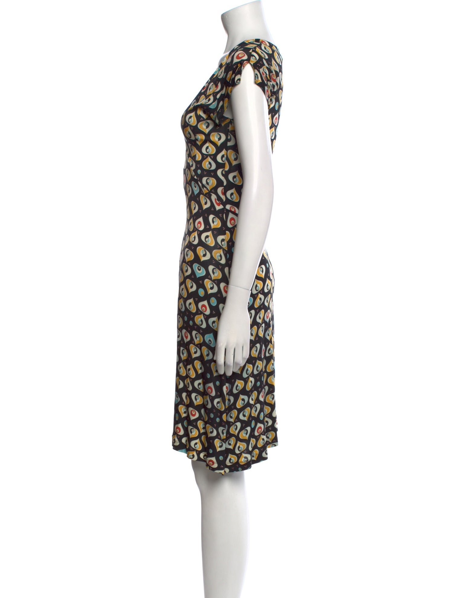 Pollini Printed Knee-Length Dress