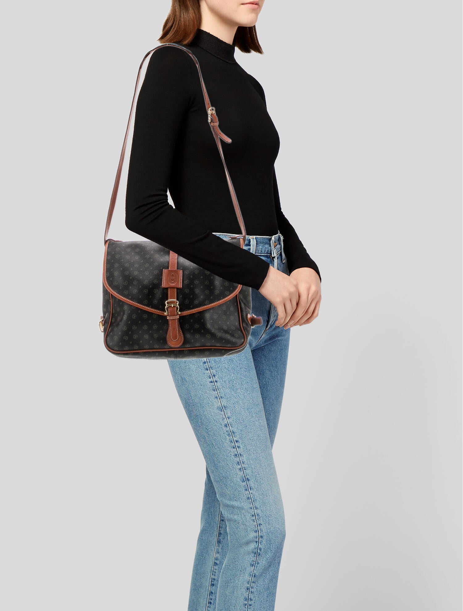 Pollini Leather Messenger Bag