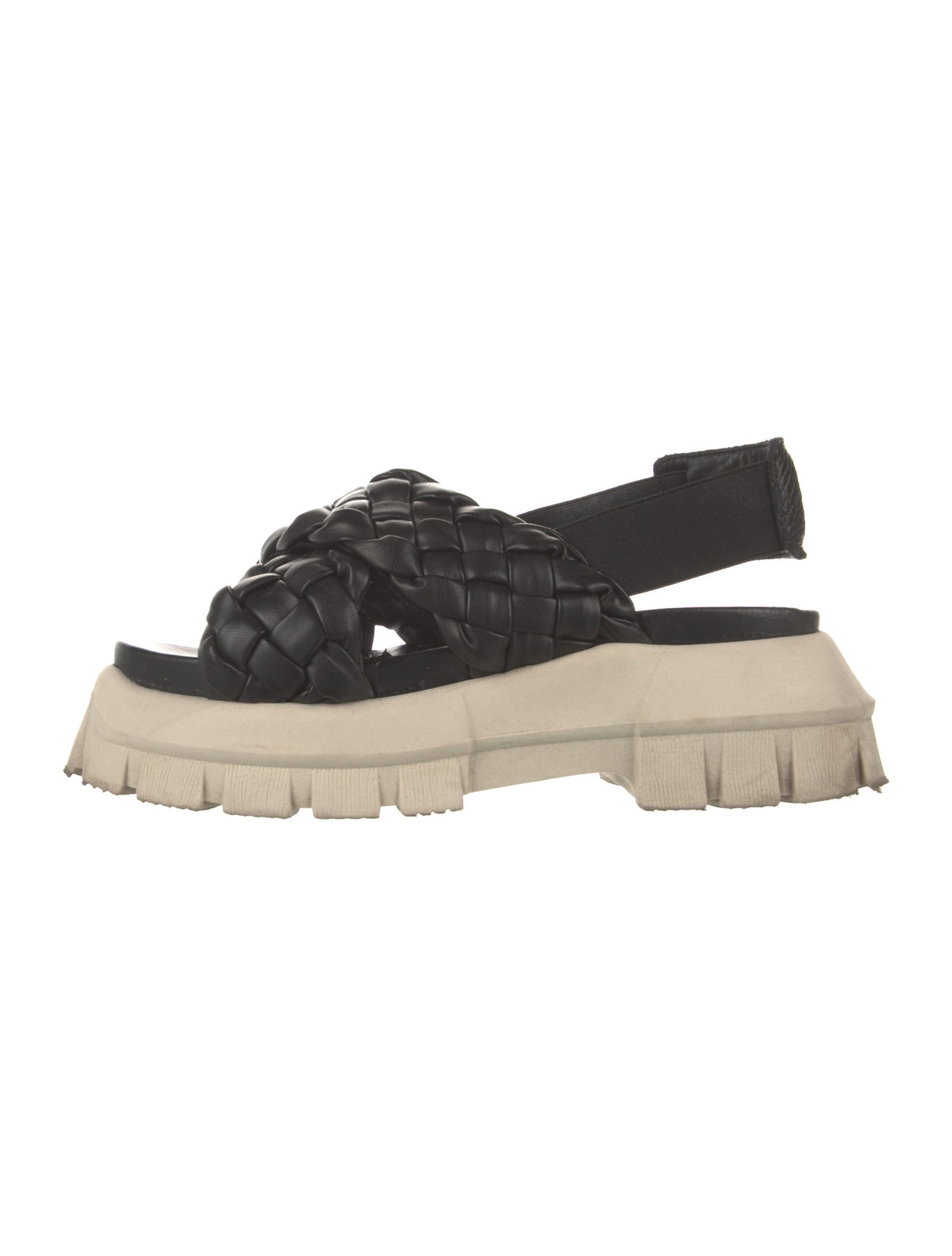 Pollini Leather Floral Print Slingback Sandals