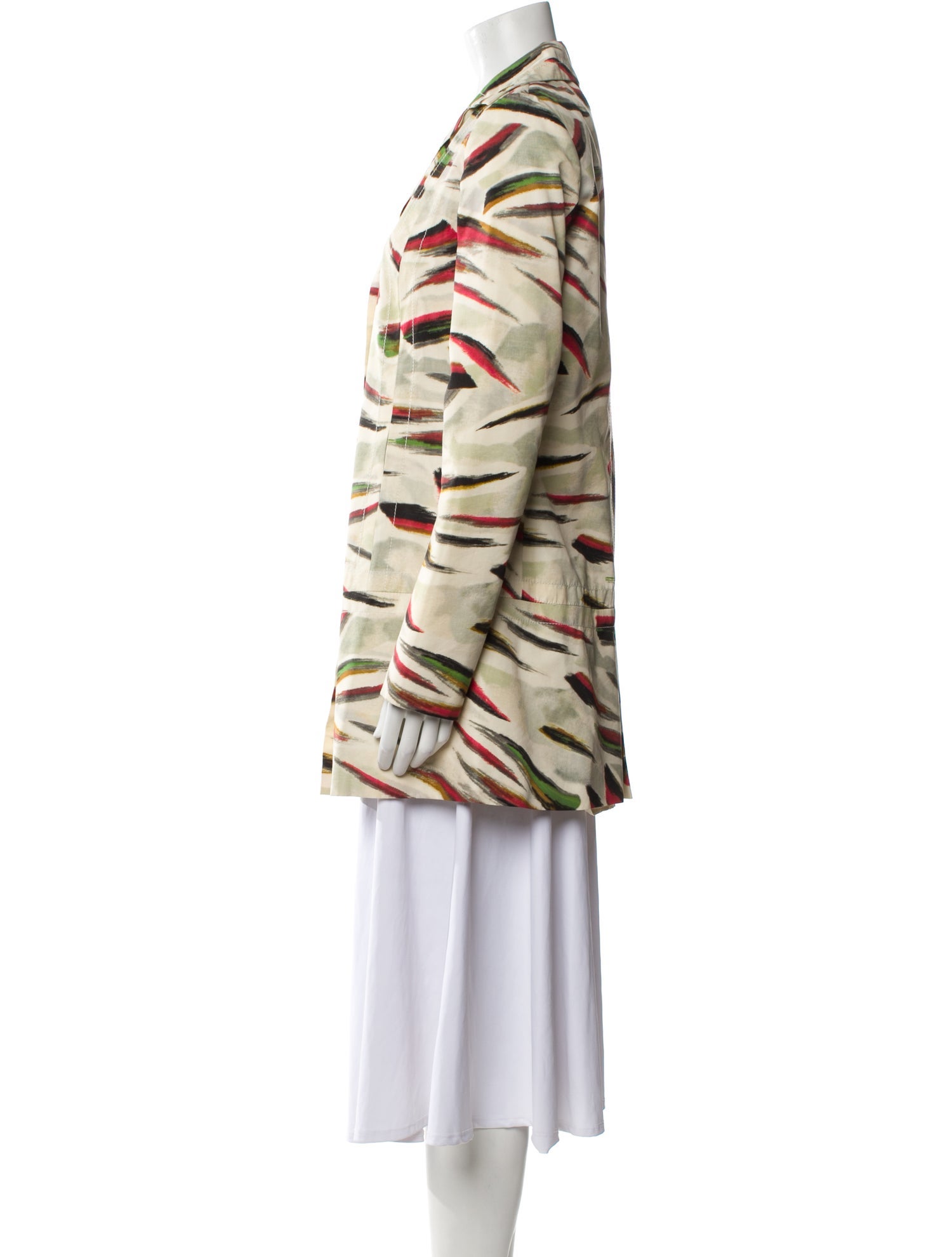 Pollini Printed Faux Fur Coat