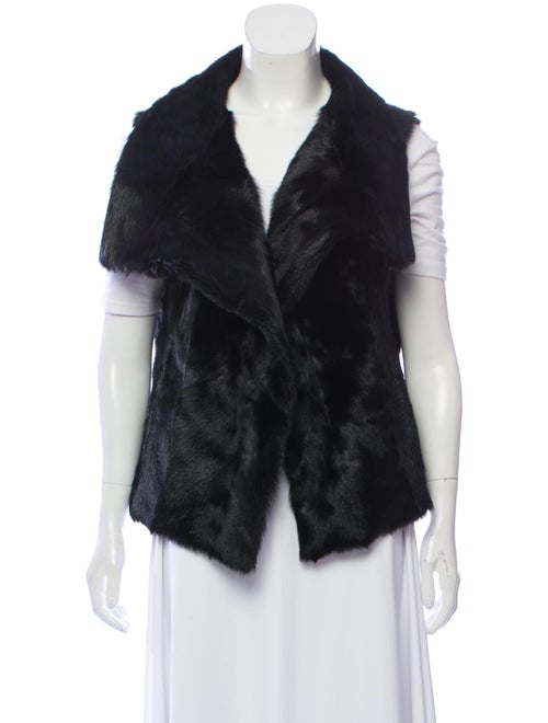 Pologeorgis Fur Knit Vest Black