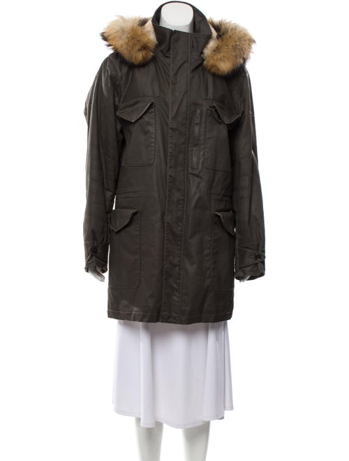 Pologeorgis Hooded Short Coat Brown