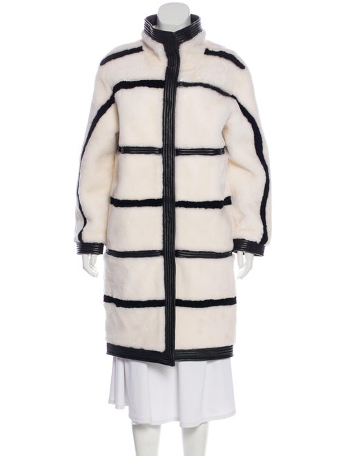 Pologeorgis Long Shearling Coat White