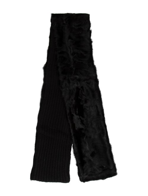 Pologeorgis Broadtail Knitted Scarf black