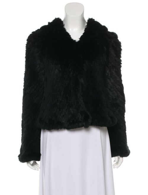 Pologeorgis Fur Hooded Jacket Black