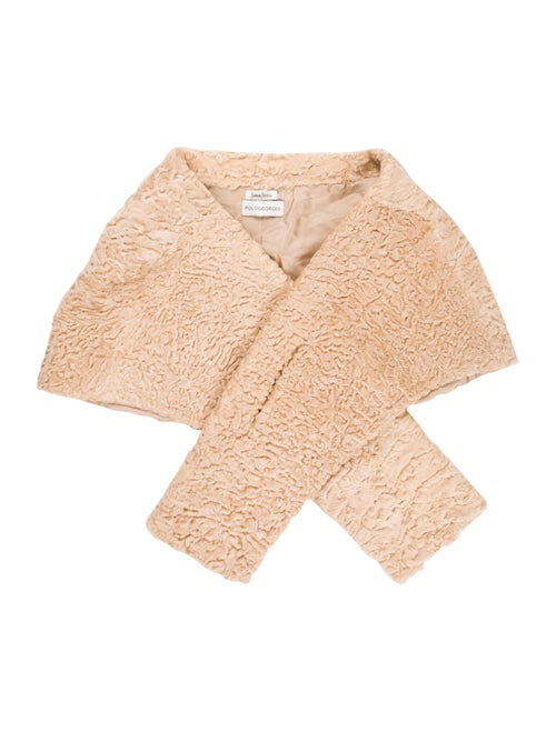 Pologeorgis Mongolian Lamb Shawl Tan