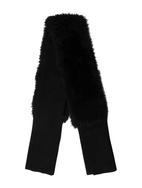 Pologeorgis Shearling Felt Shawl Black
