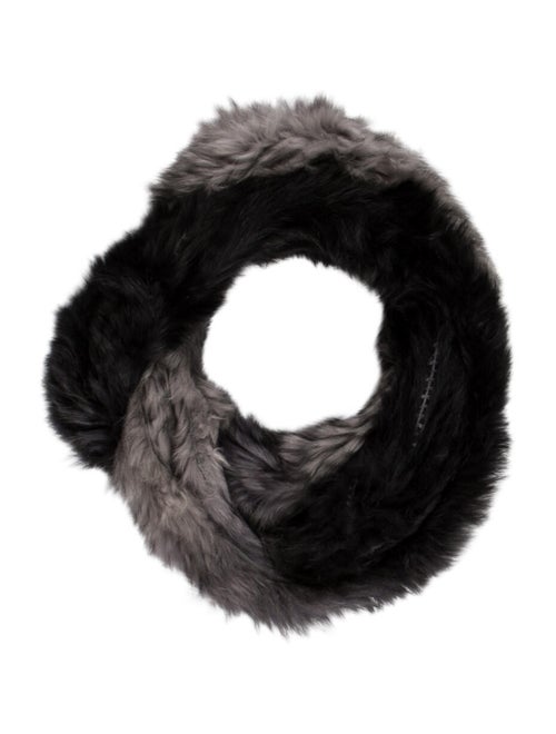 Pologeorgis Fur Infinity Scarf Grey