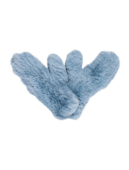 Pologeorgis Fur Mittens blue