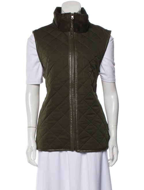 Pologeorgis Reversible Fur Vest w/ Tags Olive