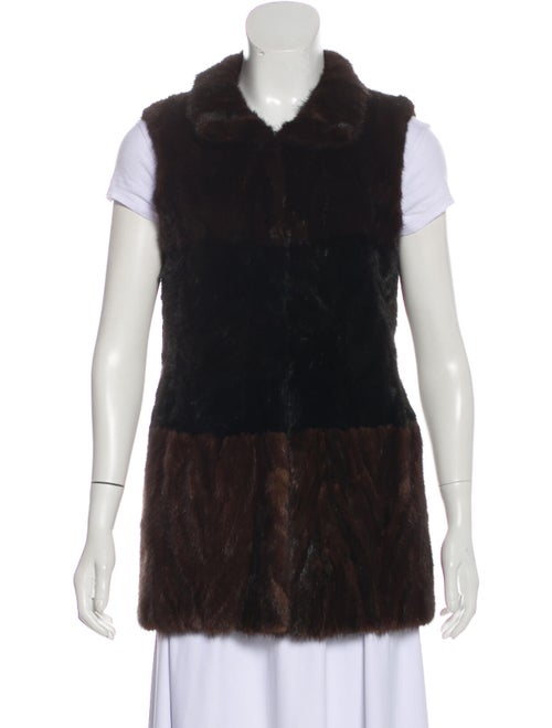 Pologeorgis Mink Fur Vest Brown