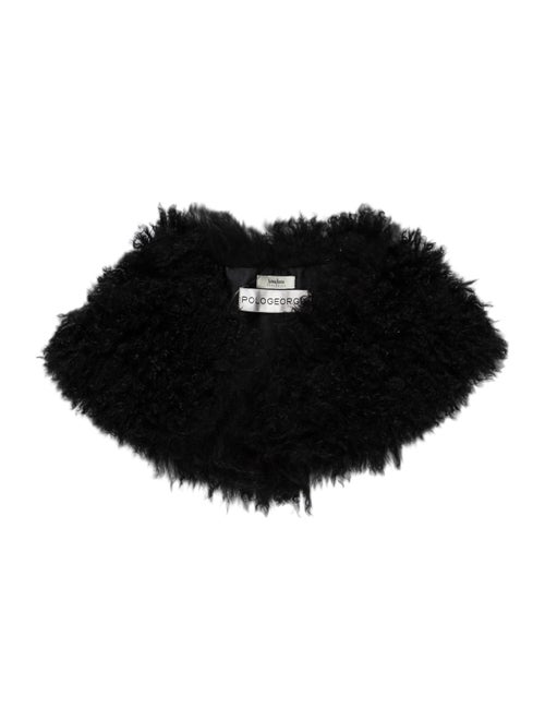 Pologeorgis Shearling Collar Black