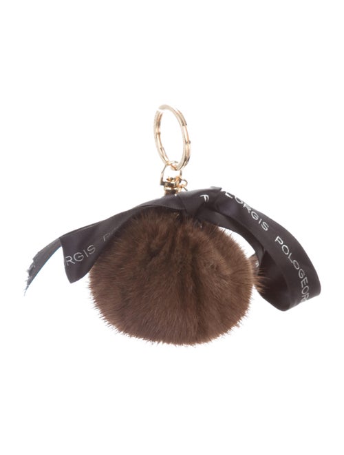 Pologeorgis Fur Pom-Pom Keychain Brown