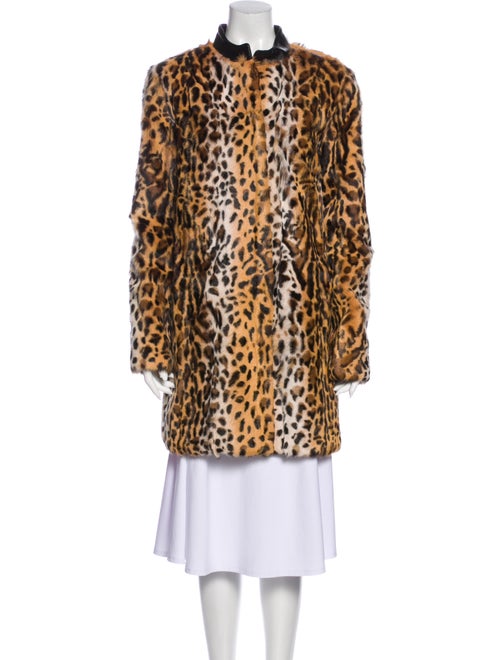 Pologeorgis Animal Print Fur Coat