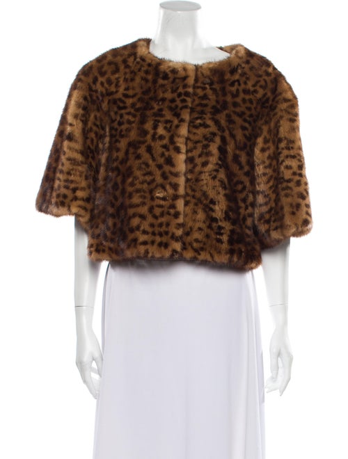 Pologeorgis Animal Print Fur Jacket
