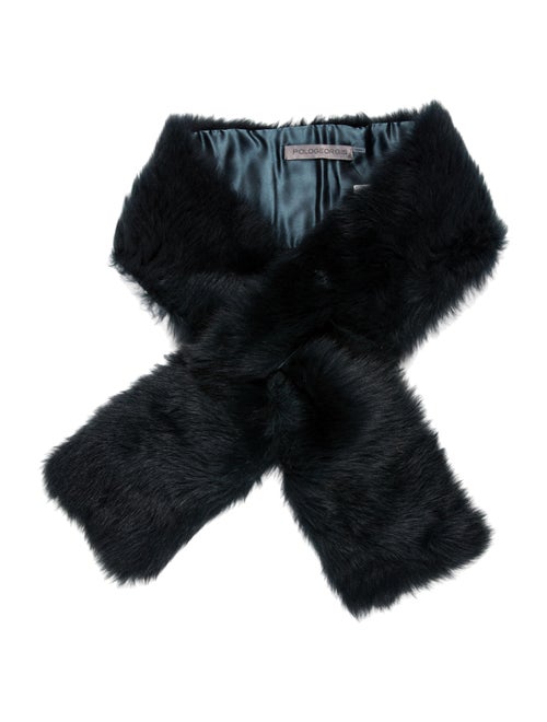 Pologeorgis Lamb Fur Scarf w/ Tags Green