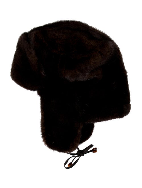 Pologeorgis Fur Leather-Trimmed Hat