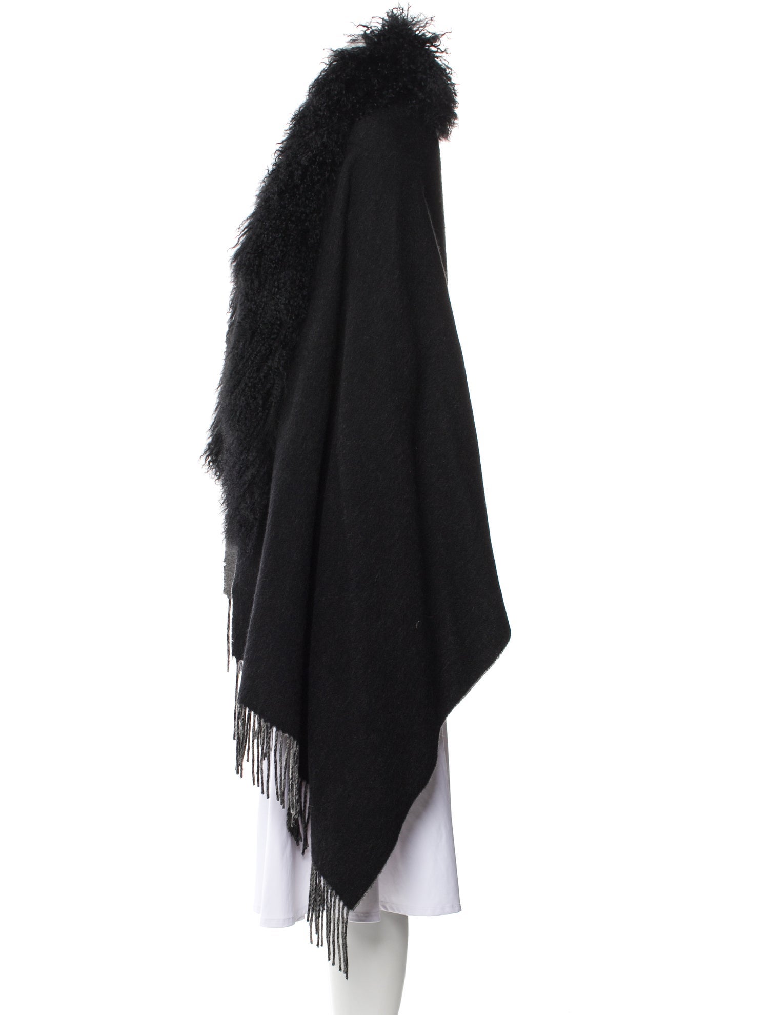 Pologeorgis Fur Open Front Sweater