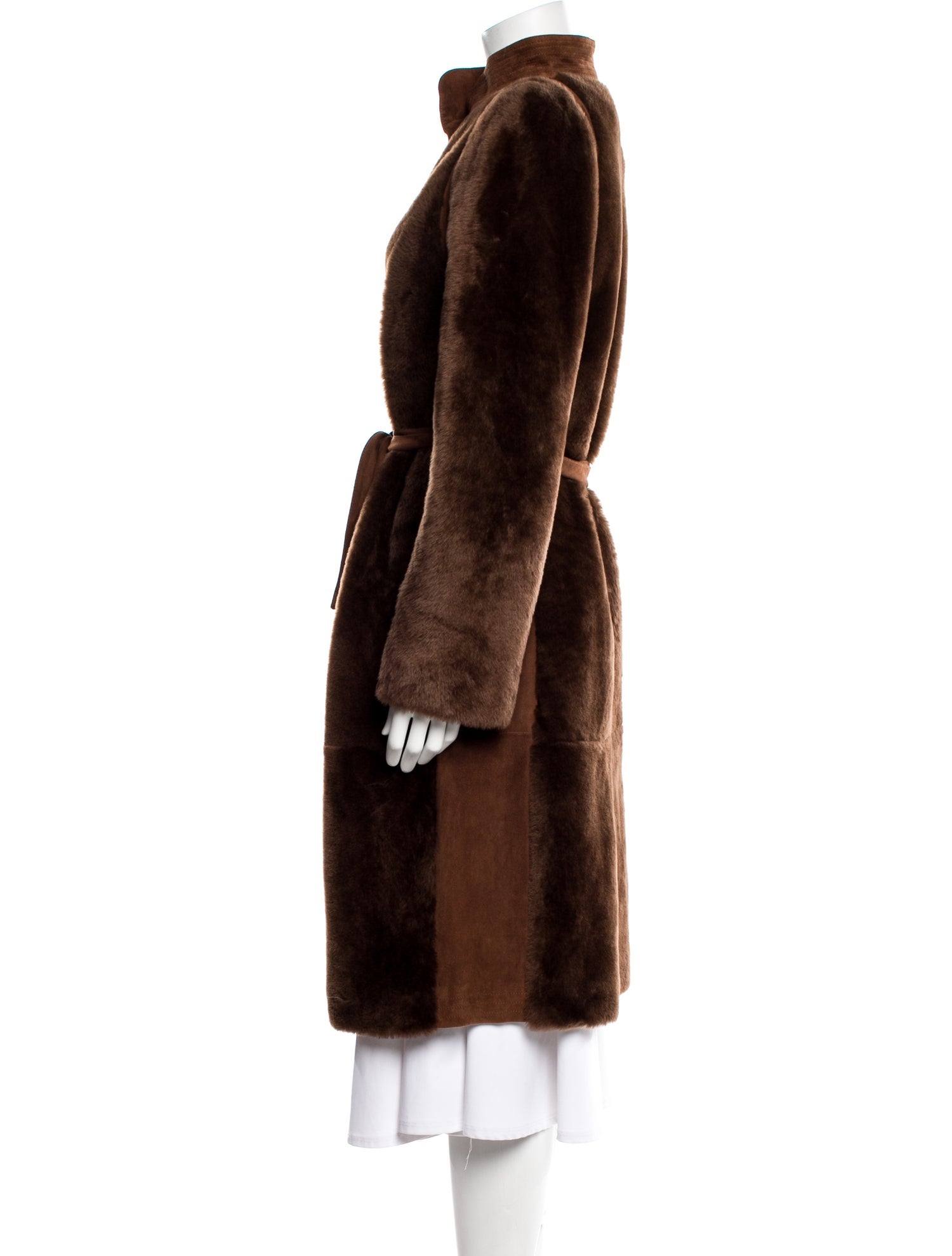 Pologeorgis Lamb Leather Faux Fur Coat