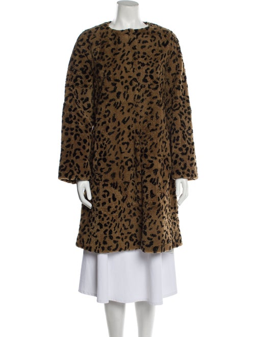 Pologeorgis Fur Animal Print Faux Fur Jacket