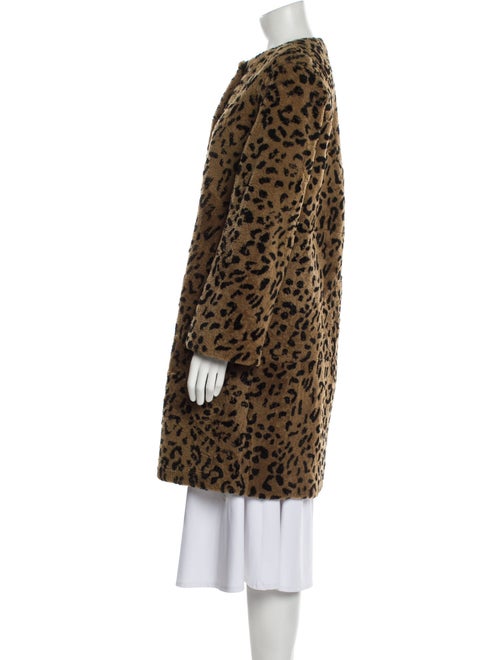 Pologeorgis Fur Animal Print Faux Fur Jacket