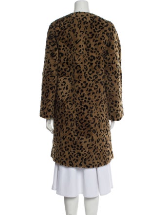 Pologeorgis Fur Animal Print Faux Fur Jacket