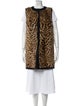 Pologeorgis Goat Fur Animal Print Faux Fur Coat