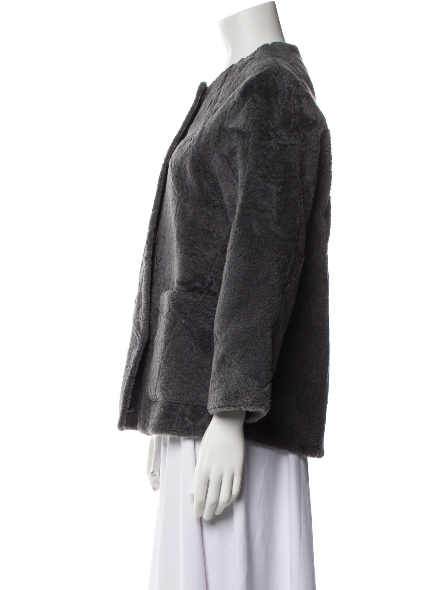 Pologeorgis Lamb Leather Faux Fur Jacket