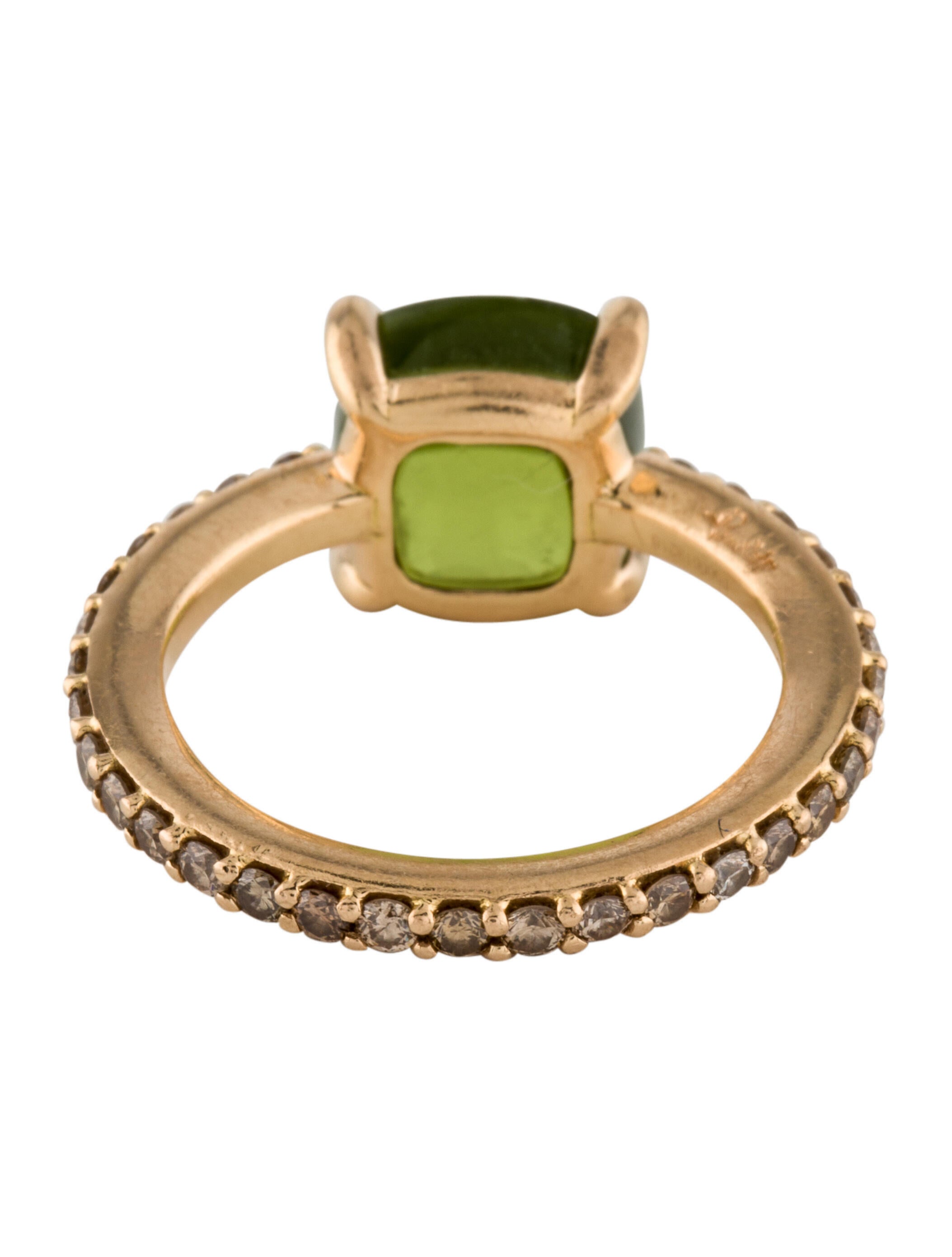 Pomellato 18K Peridot & Diamond Cocktail Ring Rings The RealReal