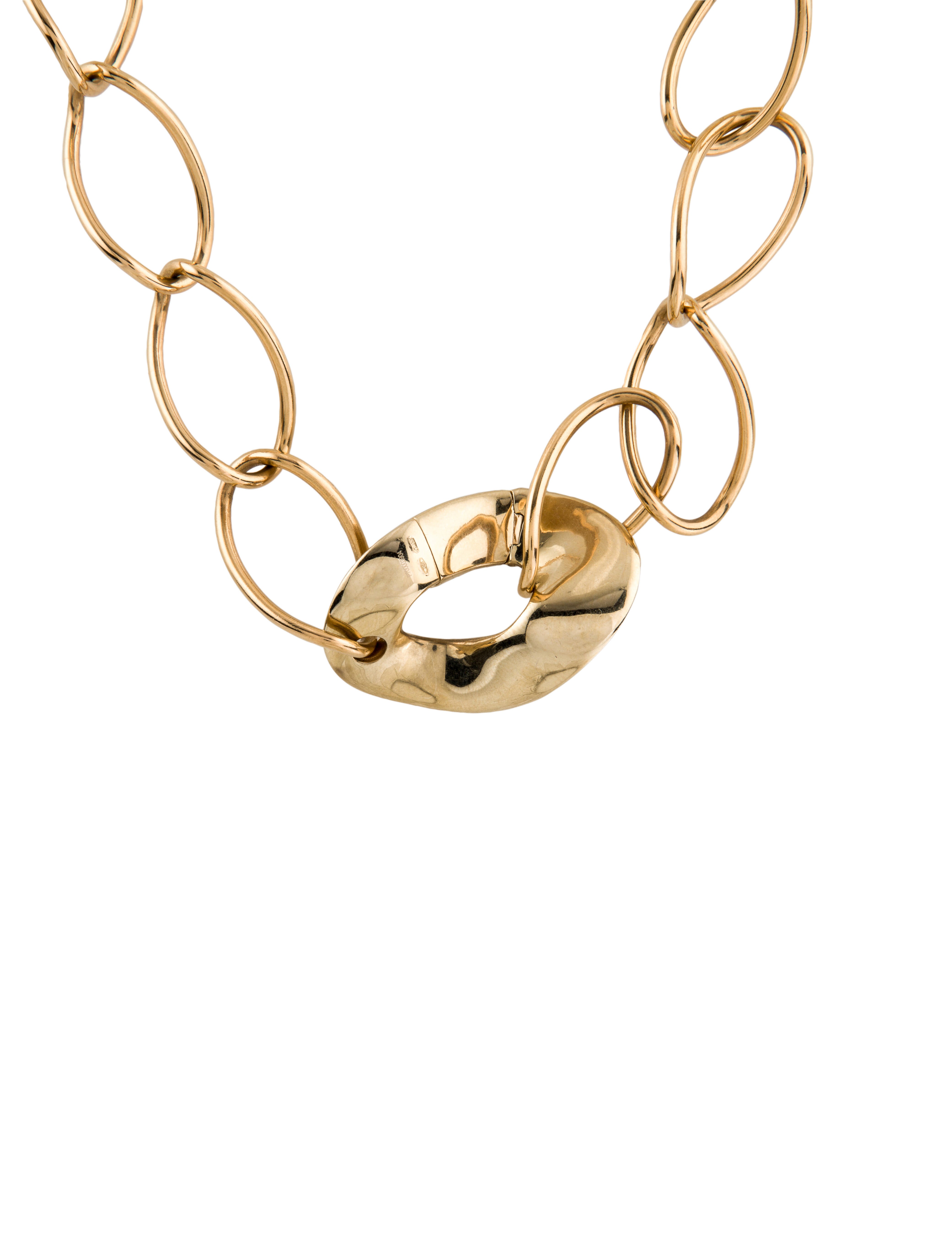 Pomellato 18K Oval Link Chain Necklace 18K Yellow Gold Chain