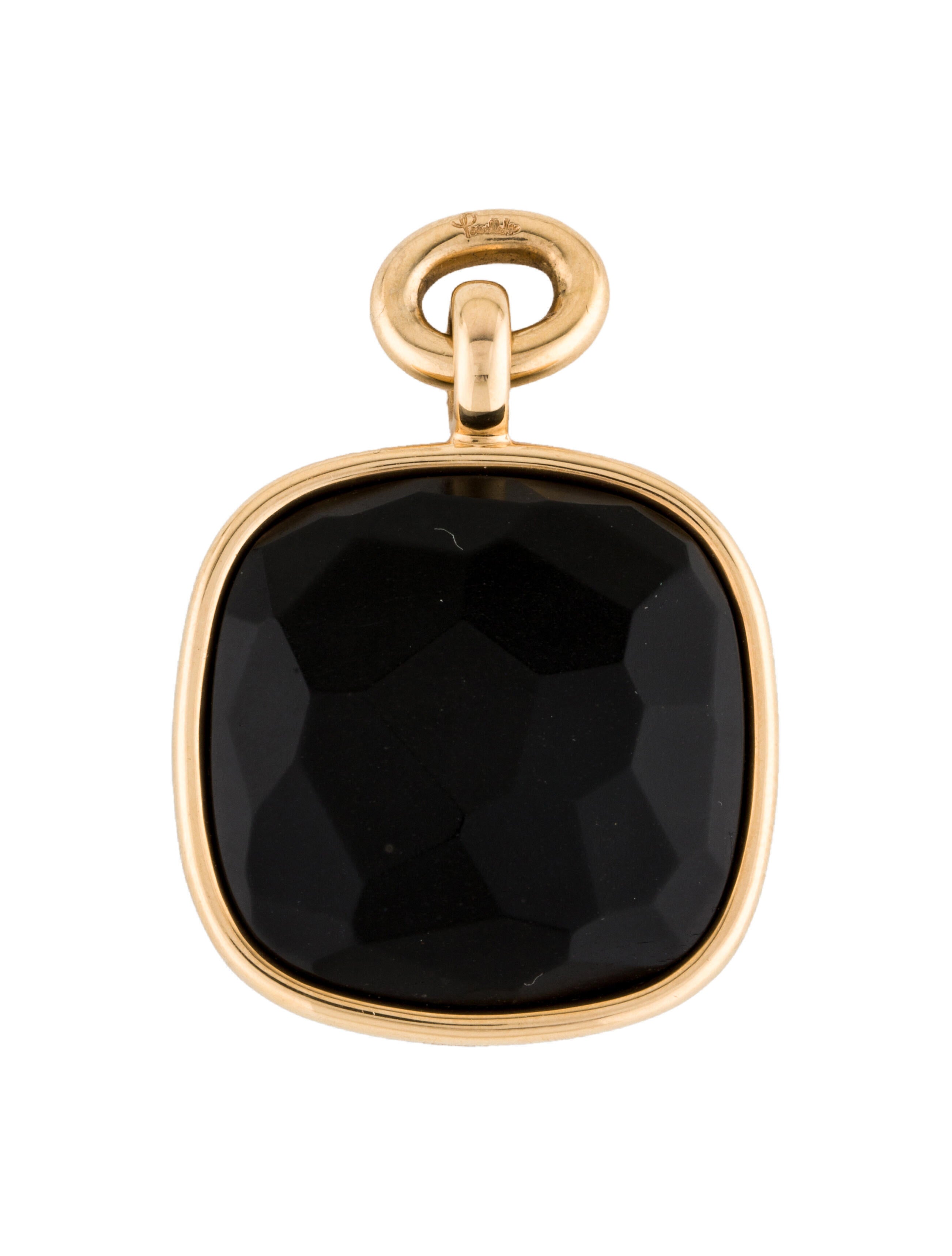 Pomellato 18K Jet Pendant 18K Rose Gold Pendant Necklace, Necklaces POM23893 The RealReal