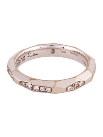 Pomellato 18K Diamond Faceted Band Ring