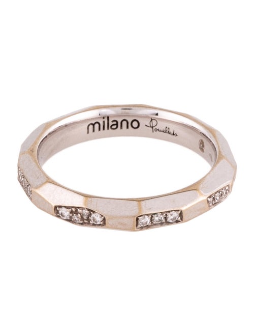 Pomellato 18K Diamond Faceted Band Ring
