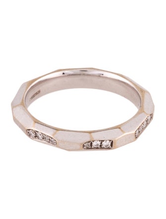 Pomellato 18K Diamond Faceted Band Ring