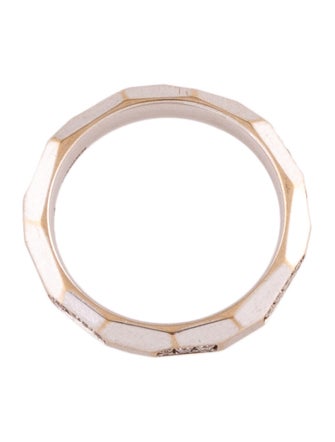 Pomellato 18K Diamond Faceted Band Ring