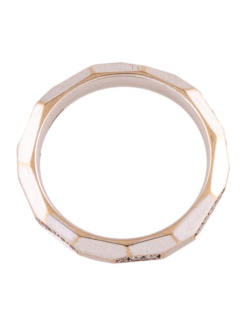 Pomellato 18K Diamond Faceted Band Ring