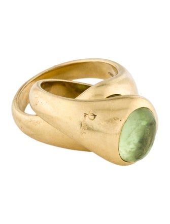 Pomellato 18K 6.57ctw Peridot Interlocking Ring