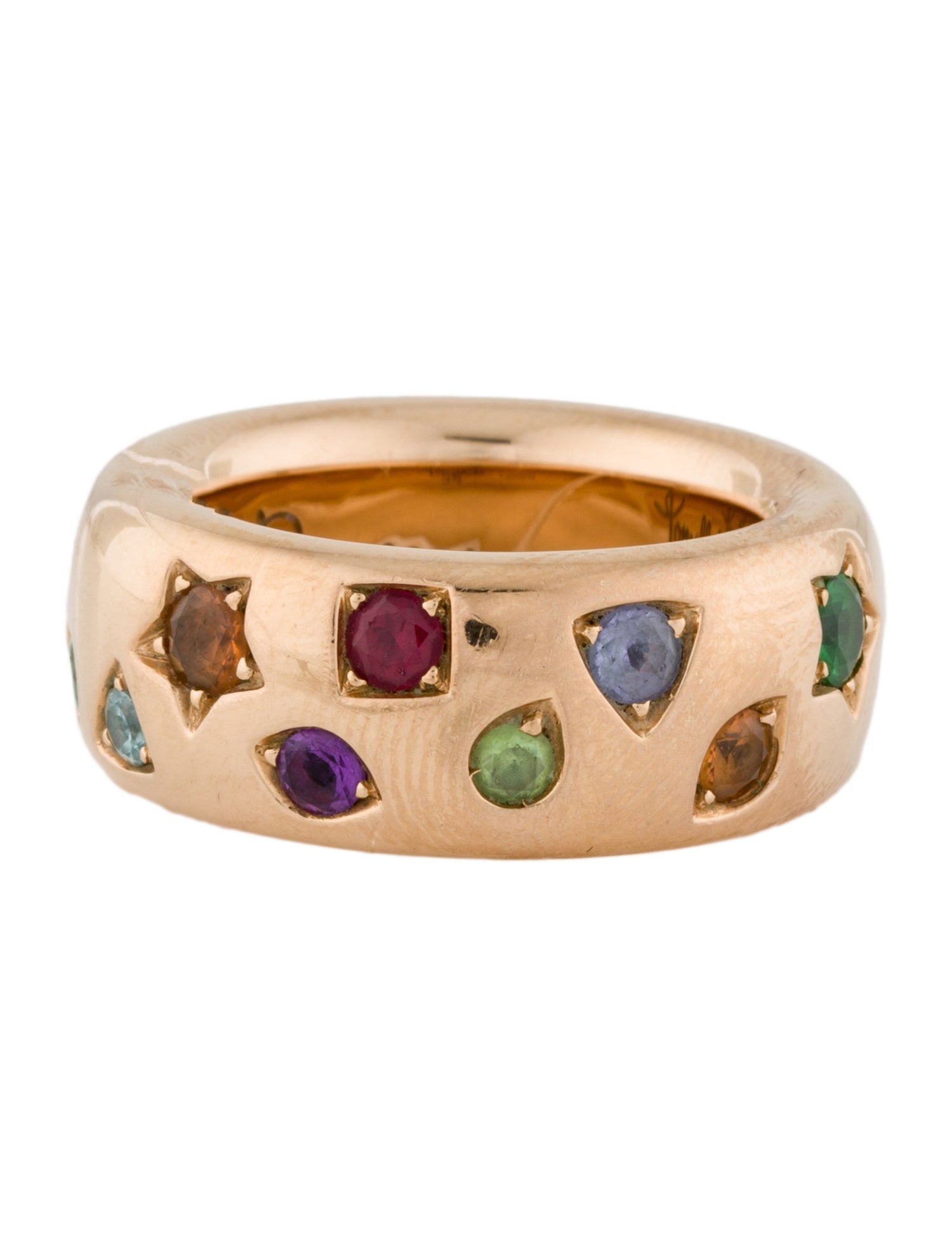 Pomellato 18K Multistone Iconica Medium Ring