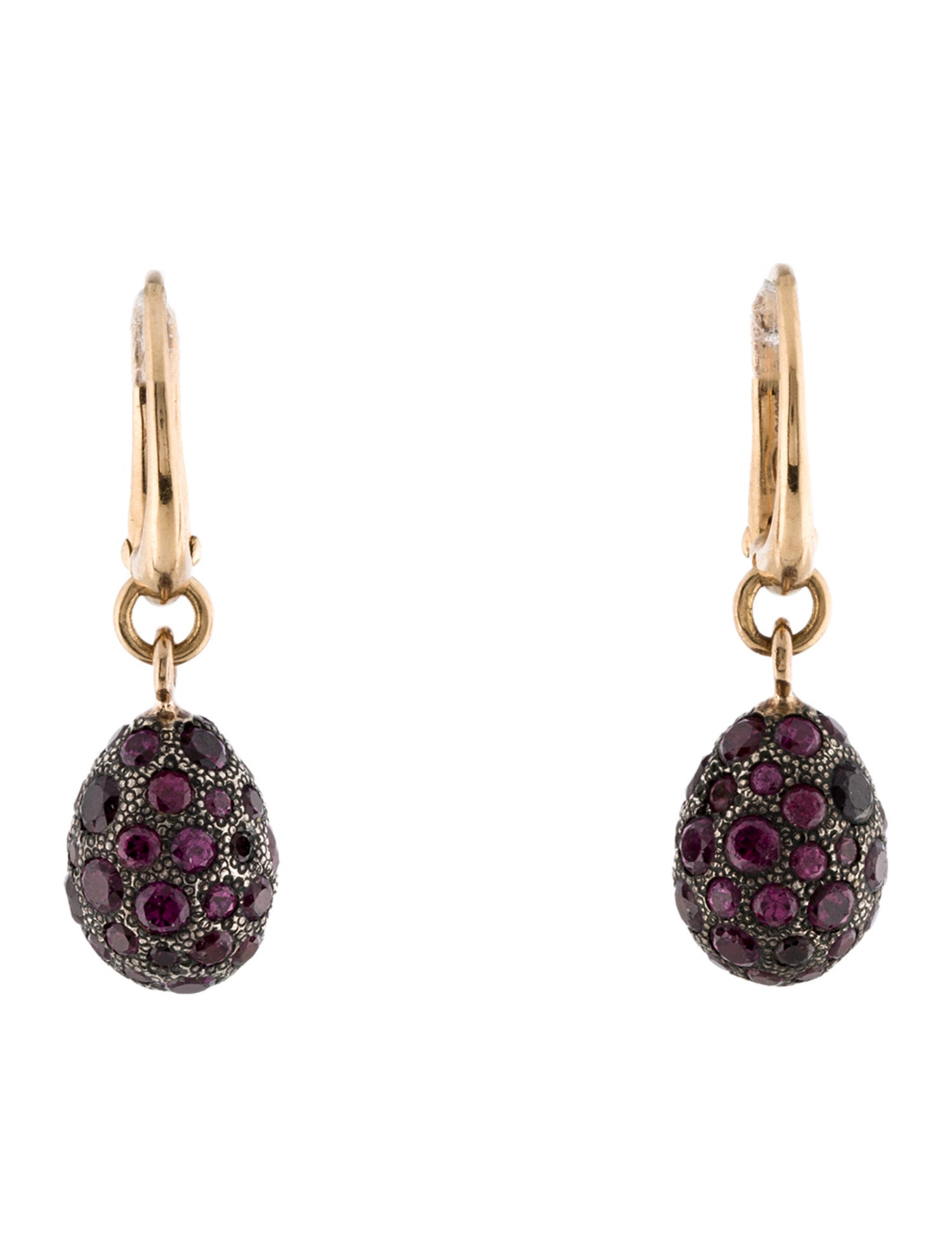 Pomellato Rhodolite Tabou Cuore Drop Earrings