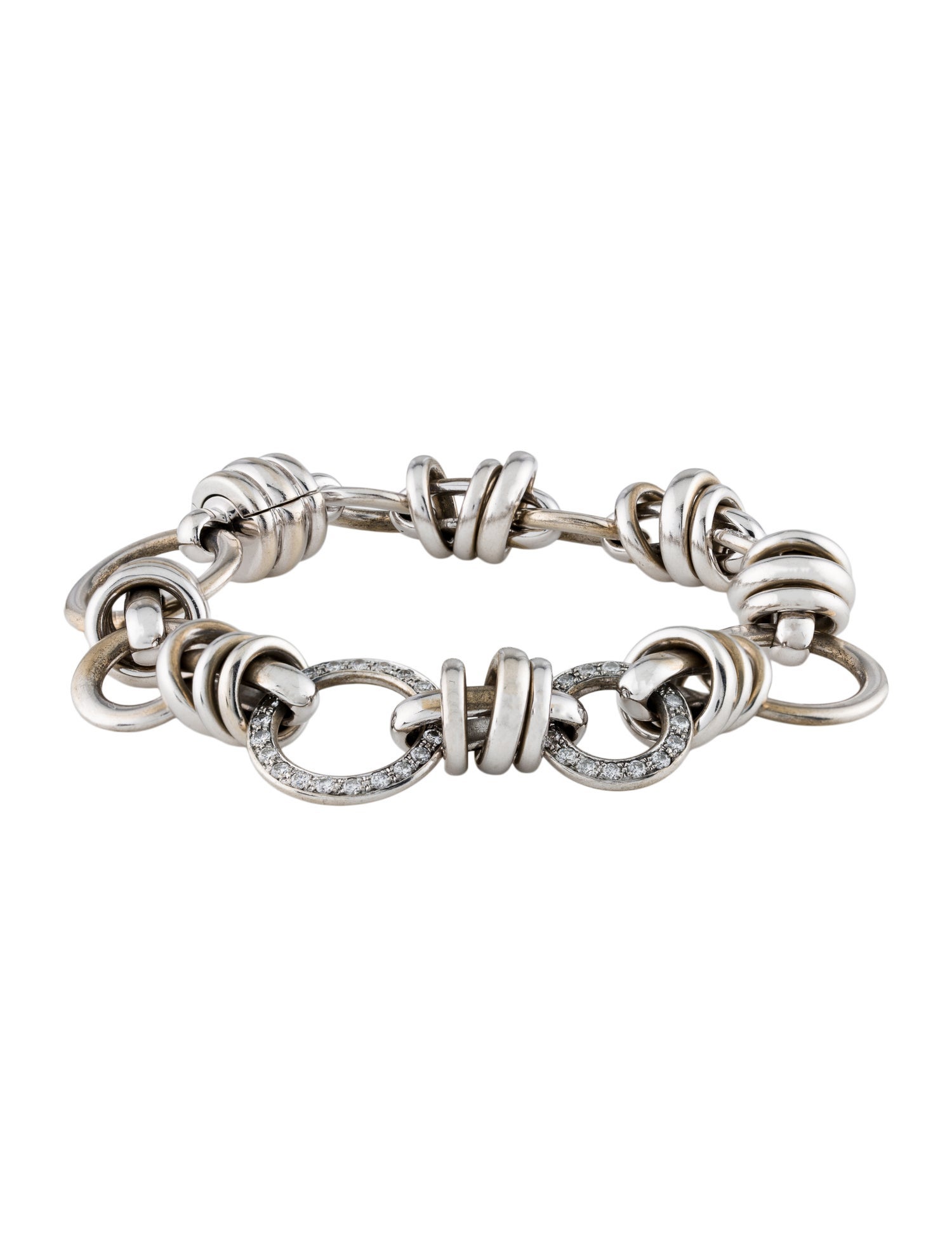 Pomellato 18K Diamond Station Link Bracelet