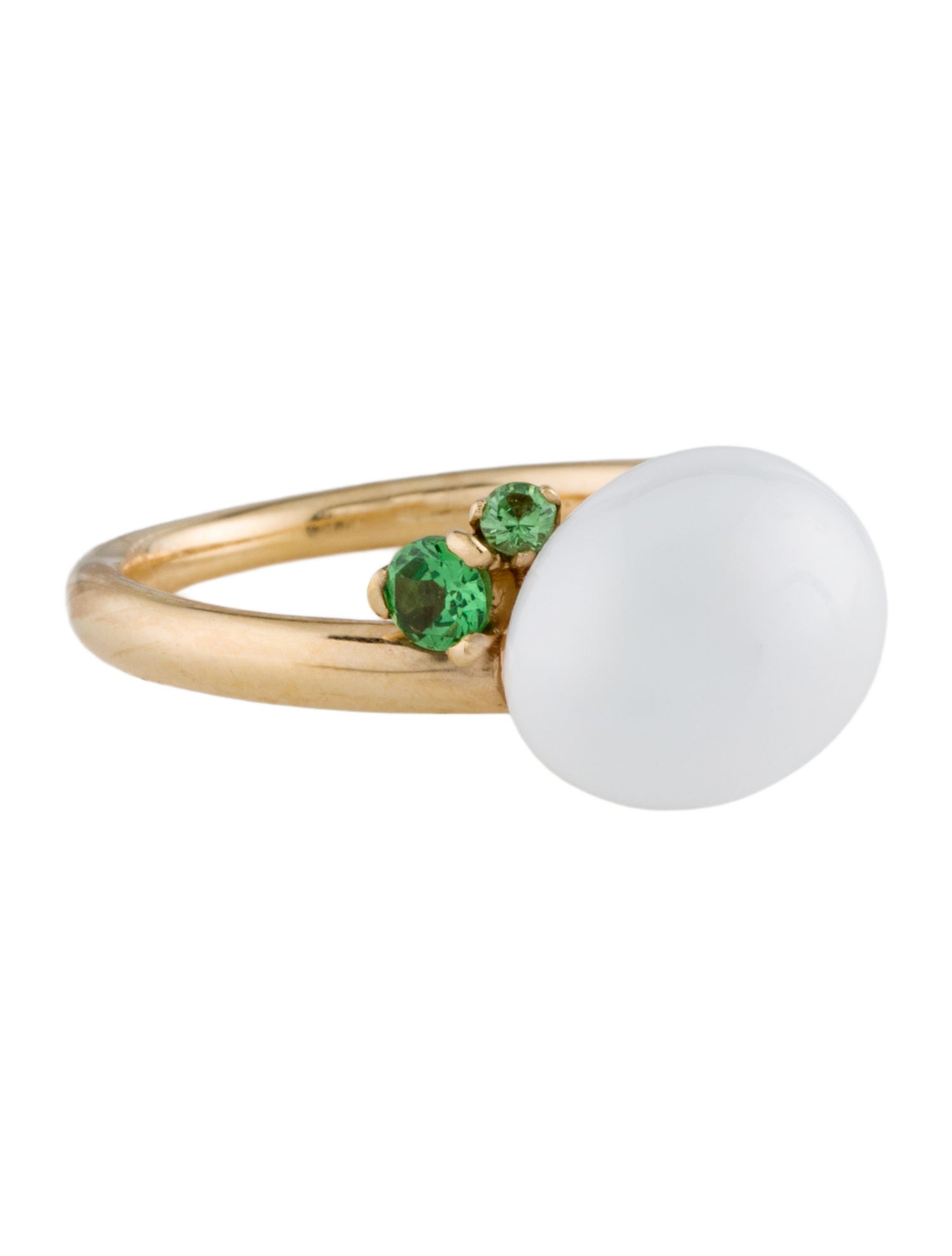 Pomellato 18K Ceramic & Tsavorite Garnet Cocktail Ring