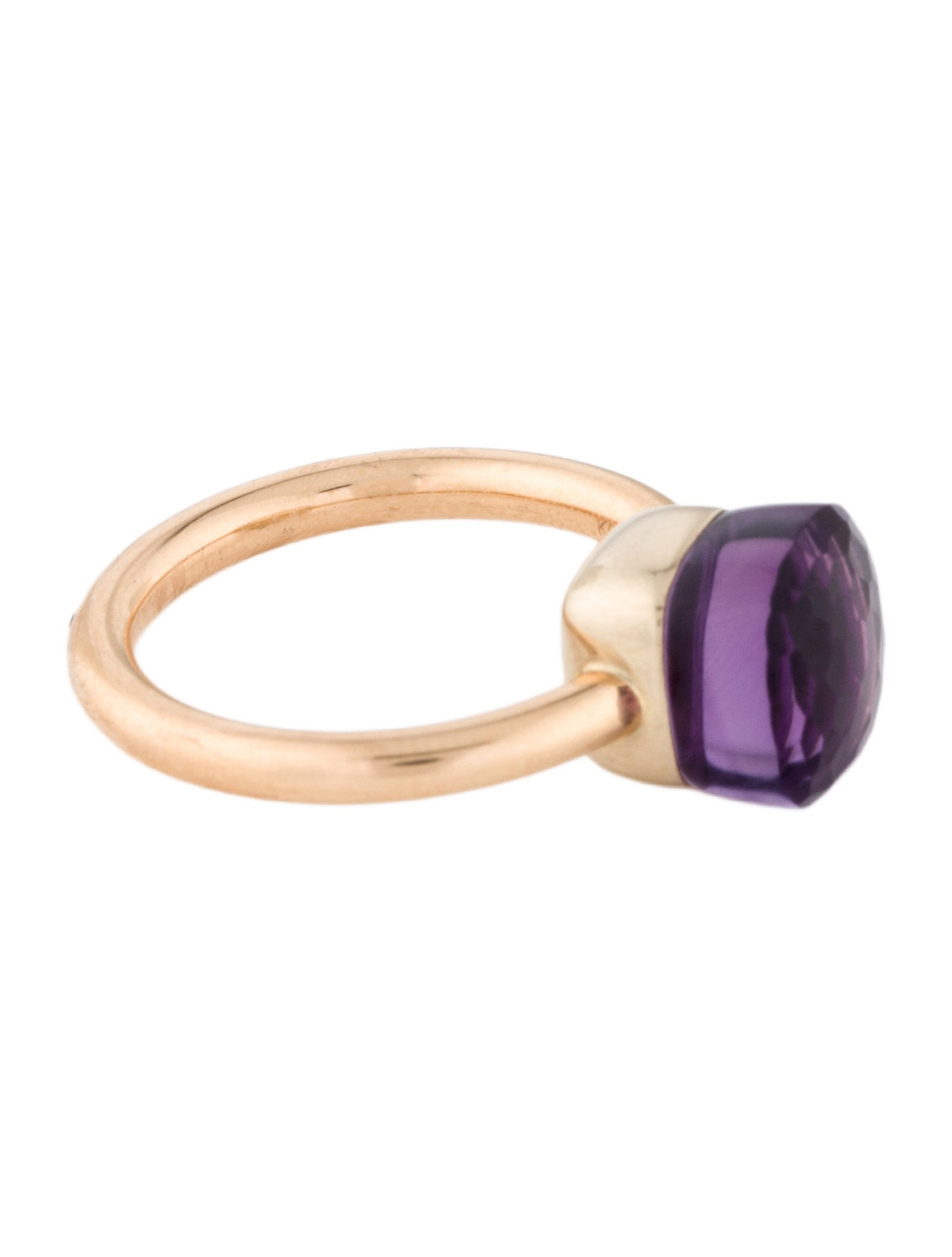Pomellato 18K Amethyst Nudo Cocktail Ring