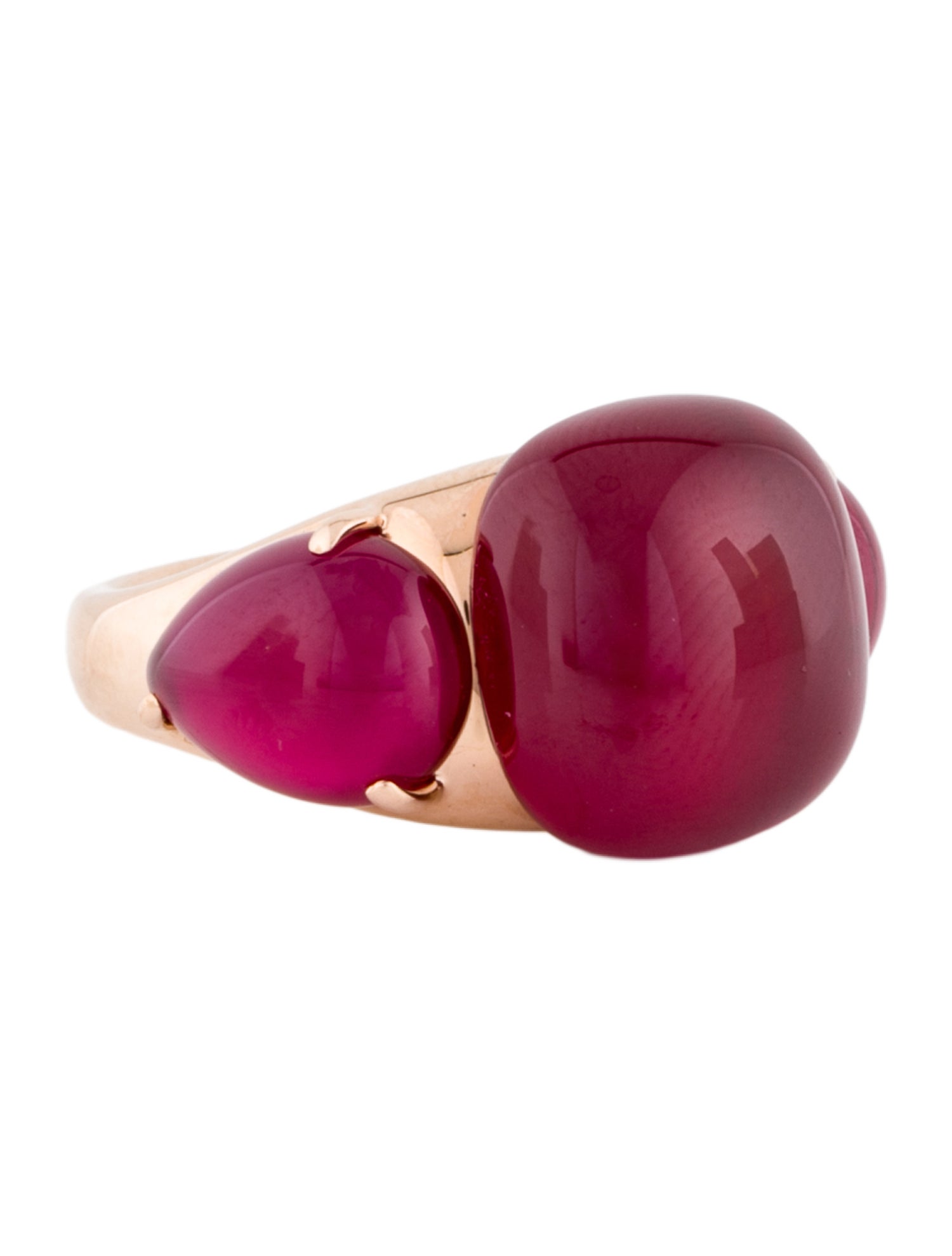 Pomellato 9K Synthetic Ruby Rouge Passion Cocktail Ring