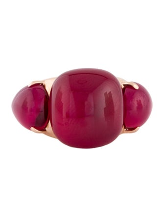 Pomellato 9K Synthetic Ruby Rouge Passion Cocktail Ring