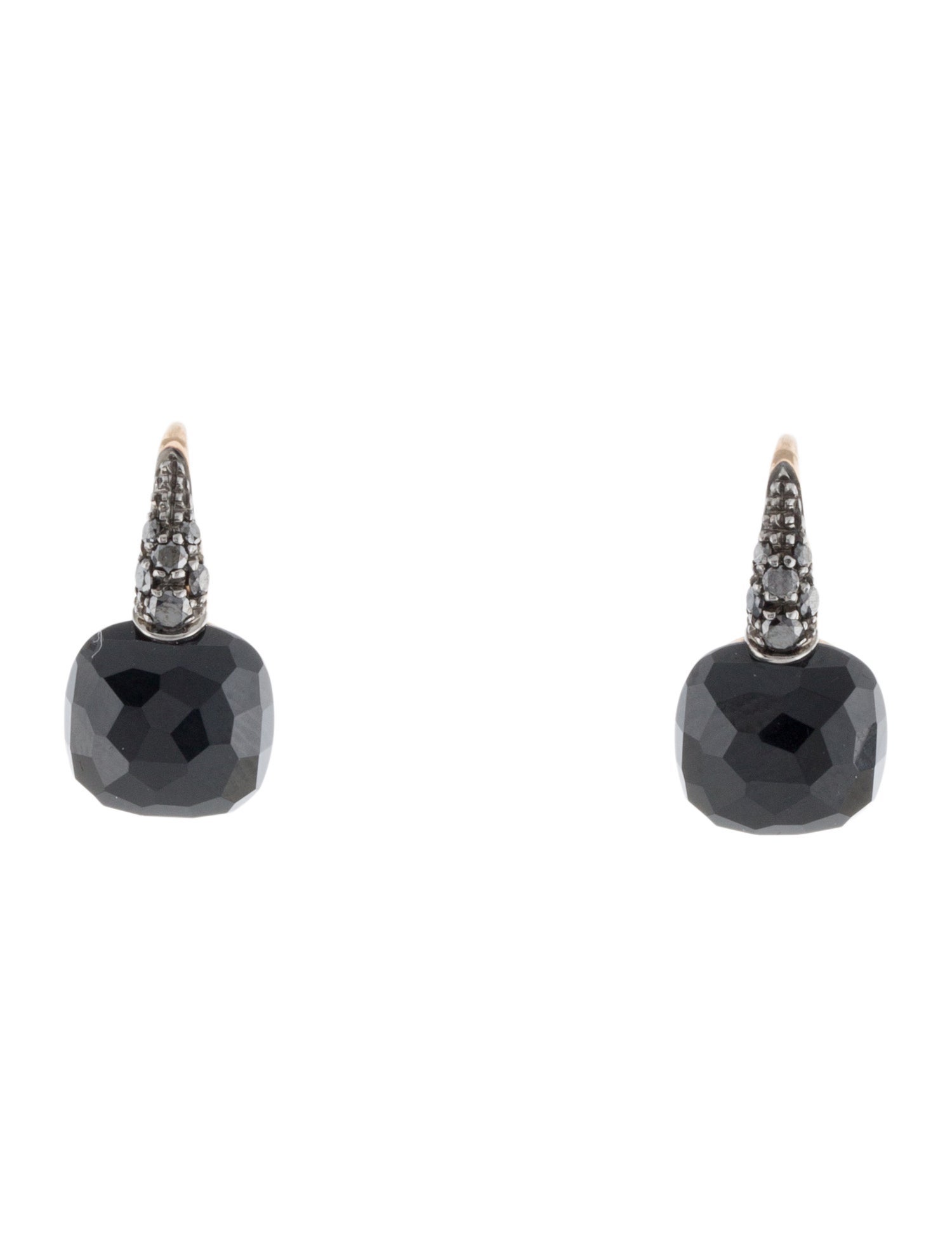 Pomellato 18K Onyx & Diamond Capri Drop Earrings
