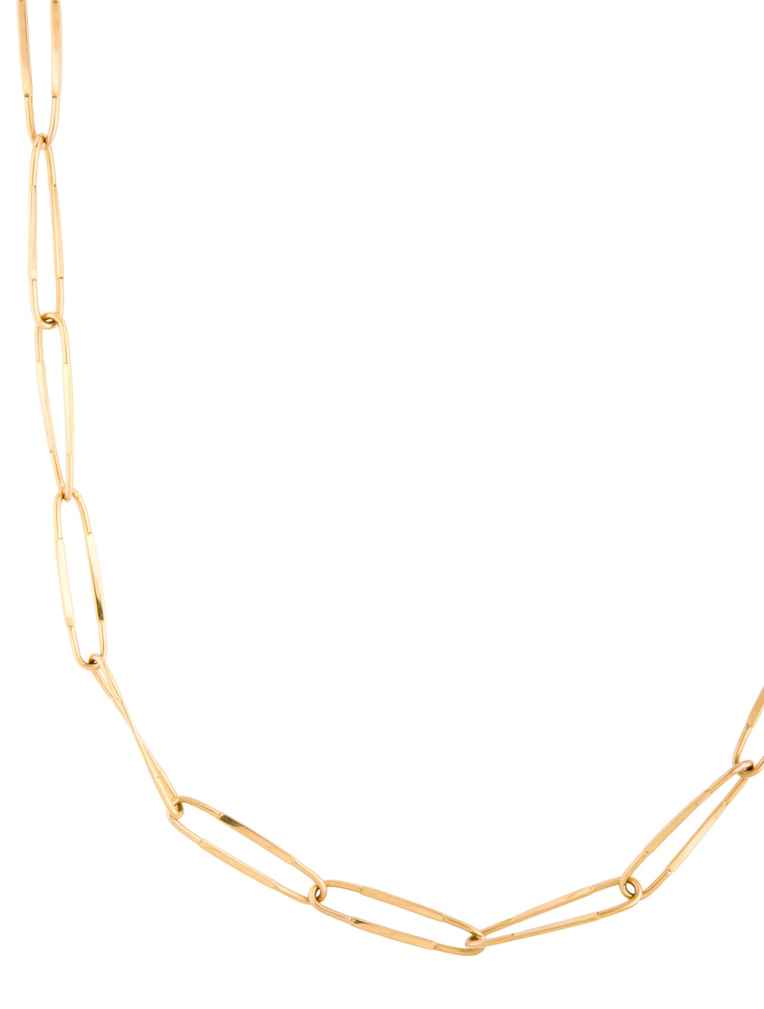 Pomellato 18K Long Paperclip Link Necklace