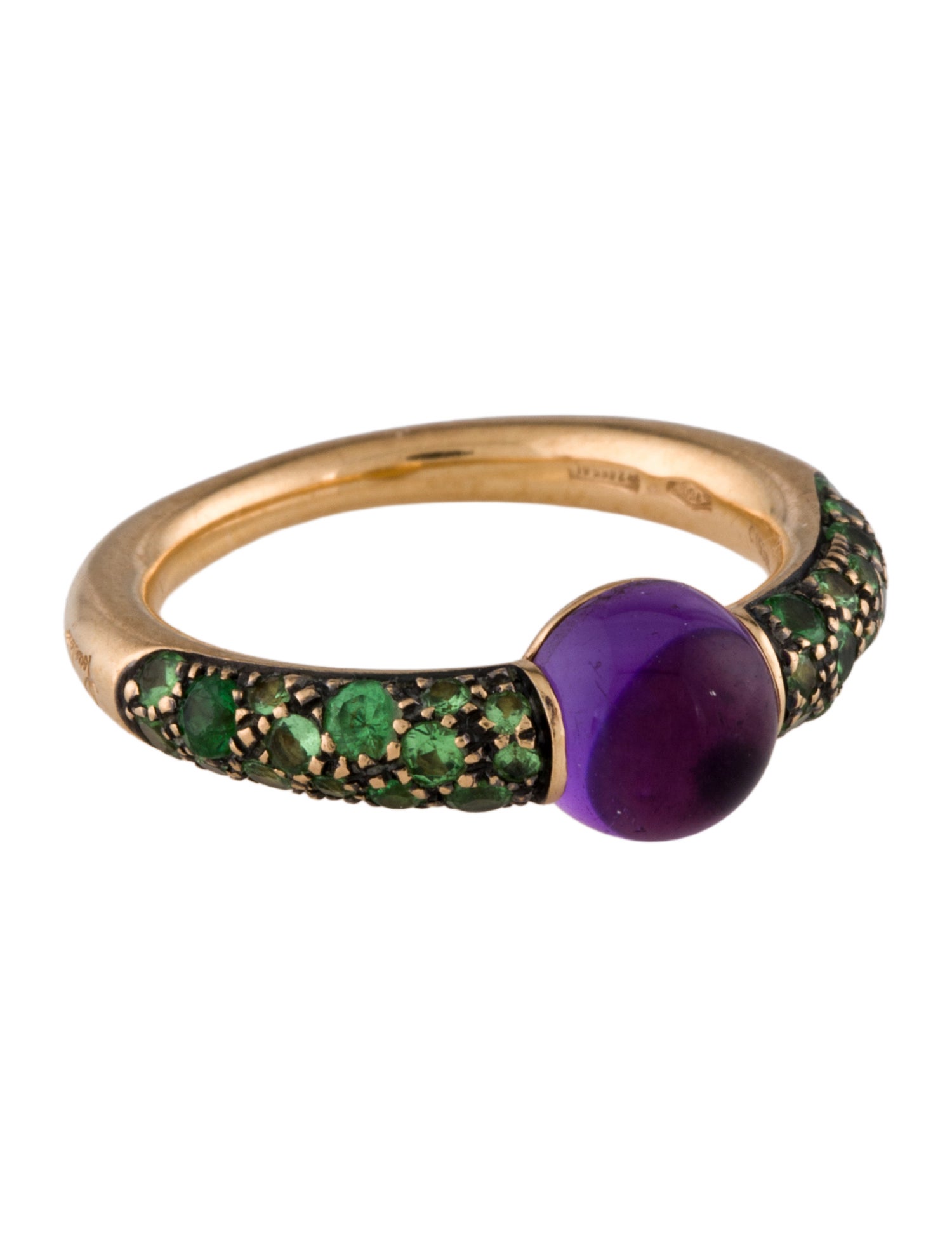 Pomellato 18K Amethyst & Tsavorite M'ama Non M'ama Ring