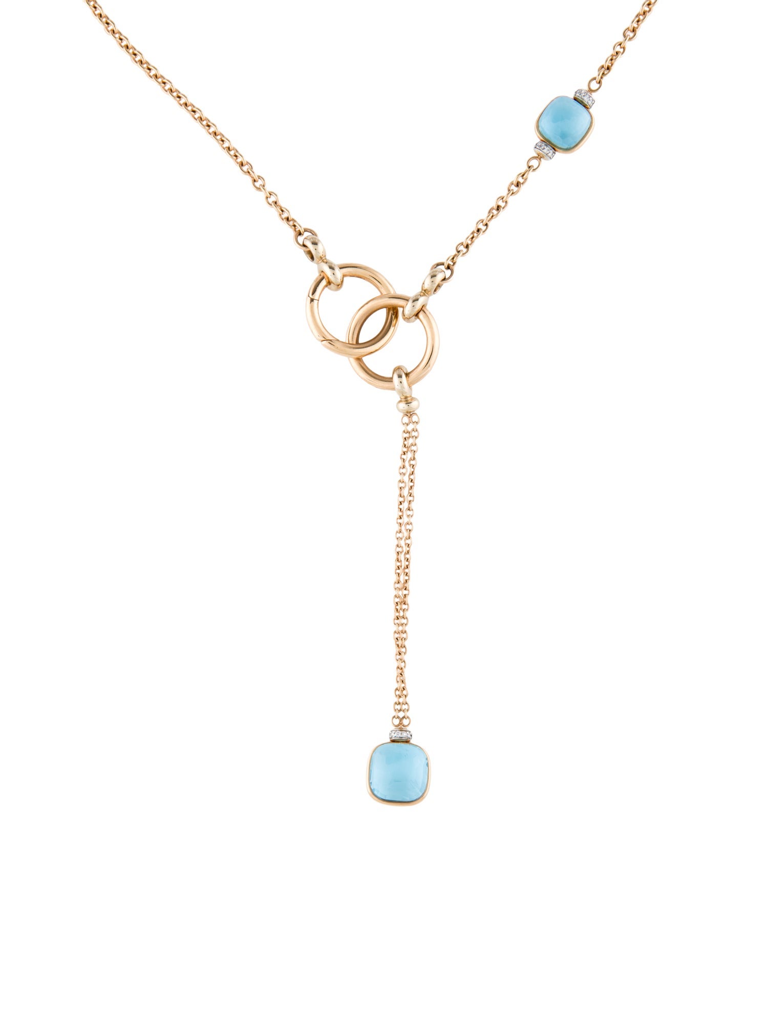 Pomellato 18K Topaz & Diamond Nudo Pendant Necklace